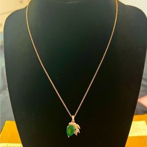 Emerald with Quartz Necklace